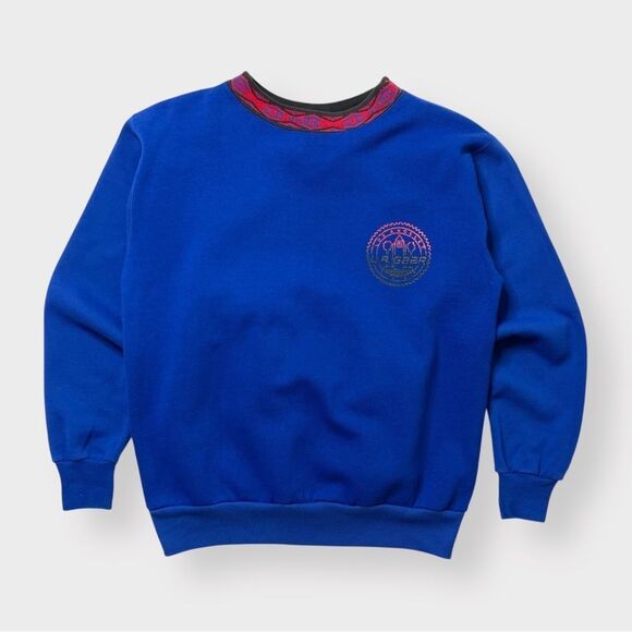 Vtg 90s LA Gear Big Logo Sweatshirt, Knit Collar, 2-Sided, L.A. 80s, USA M - Picture 2 of 7